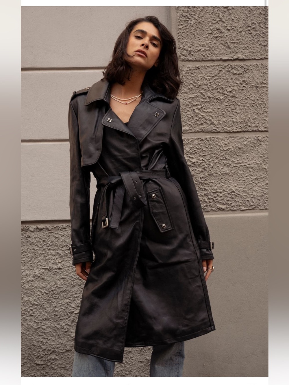 ITALIAN LEATHER TRENCH JACKET